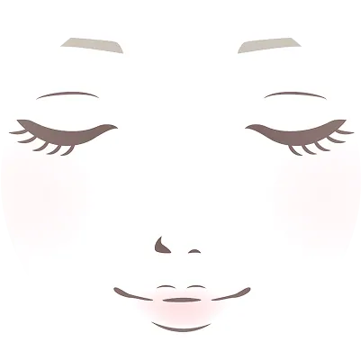 表情ジワ（額・眉間・目尻）